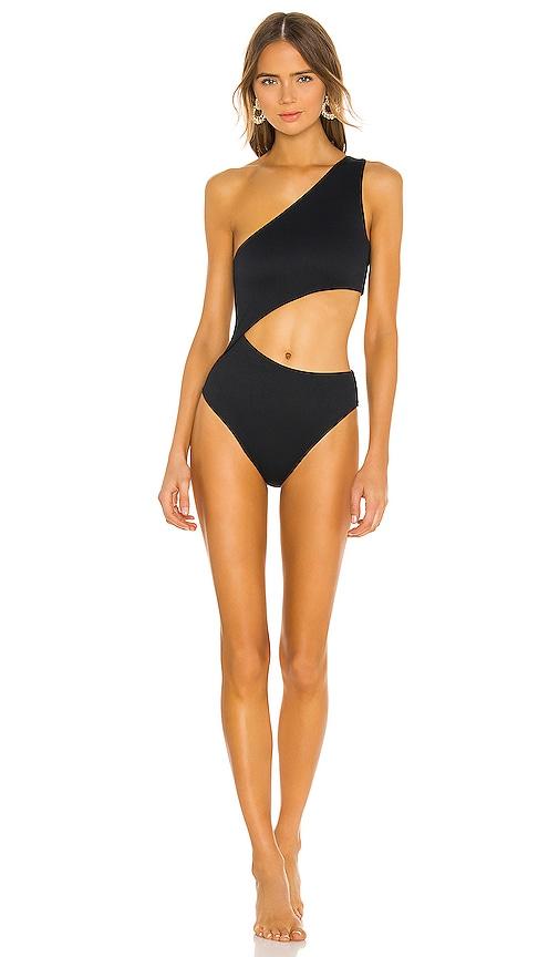beach riot celine one piece in black. - size l (also in xs, xl)
