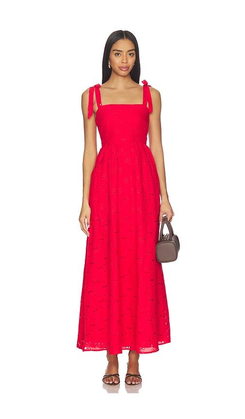 beach riot charlotte maxi dress in red. - size m (also in s)