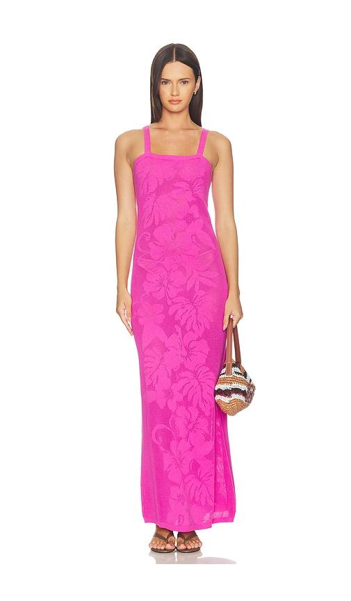 beach riot conrad dress in fuchsia. - size l (also in xs, s, m, xl)