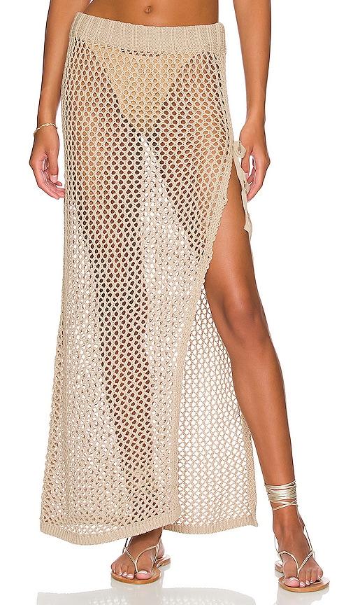 beach riot deborah skirt in tan. - size l (also in xl)