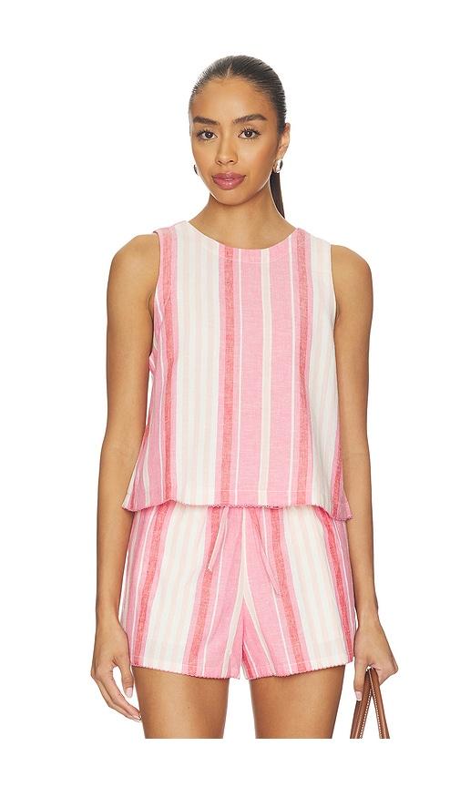 beach riot dollie sleeveless top in pink. - size l (also in s, m, xl)