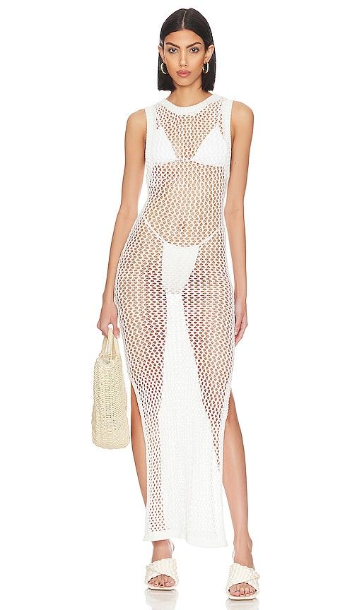 beach riot holly dress in white. - size l (also in s, m, xl)