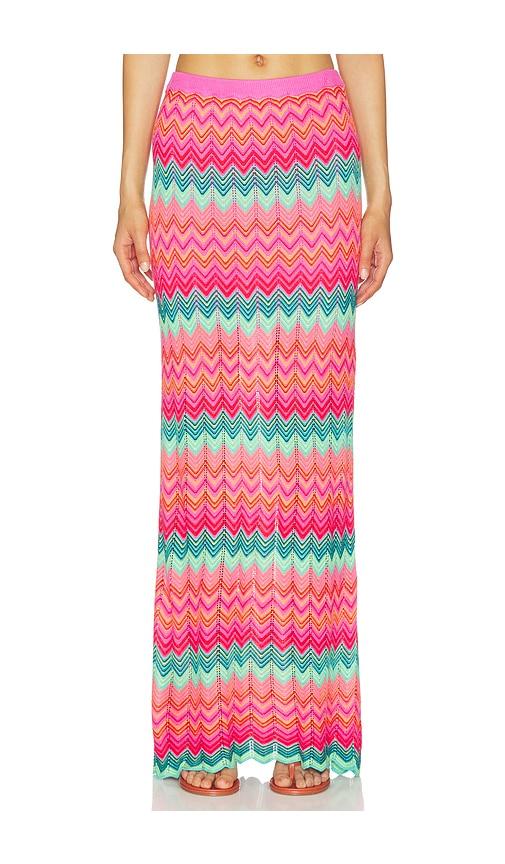 beach riot ivana maxi skirt in pink. - size l (also in xs, s, m, xl)