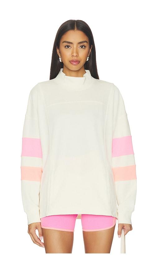 beach riot jaylyn sweatshirt in cream,pink. - size l (also in xs, s, m)