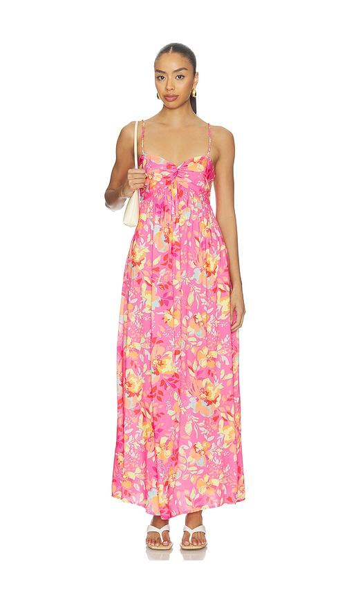 beach riot juliette dress in fuchsia. - size l (also in xs, s, m, xl)
