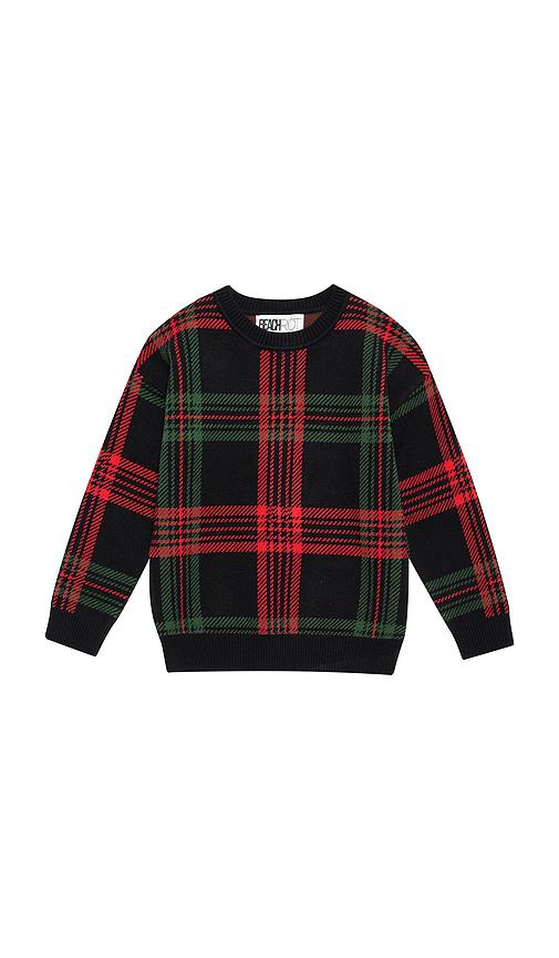 beach riot kids little callie sweater in black,red. - size 2 (also in 3/4)