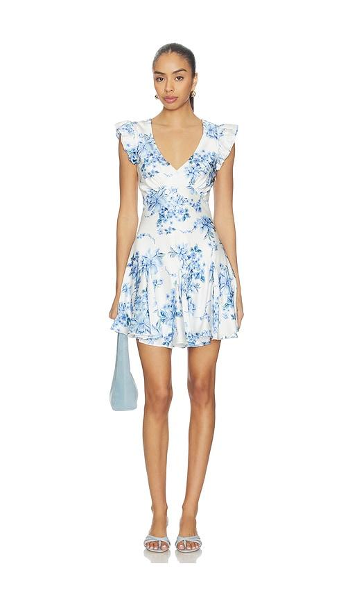 beach riot lennie mini dress in blue,white. - size s (also in xs, xl)