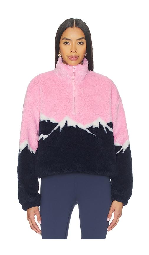 beach riot leona sherpa top in pink. - size s (also in xs)