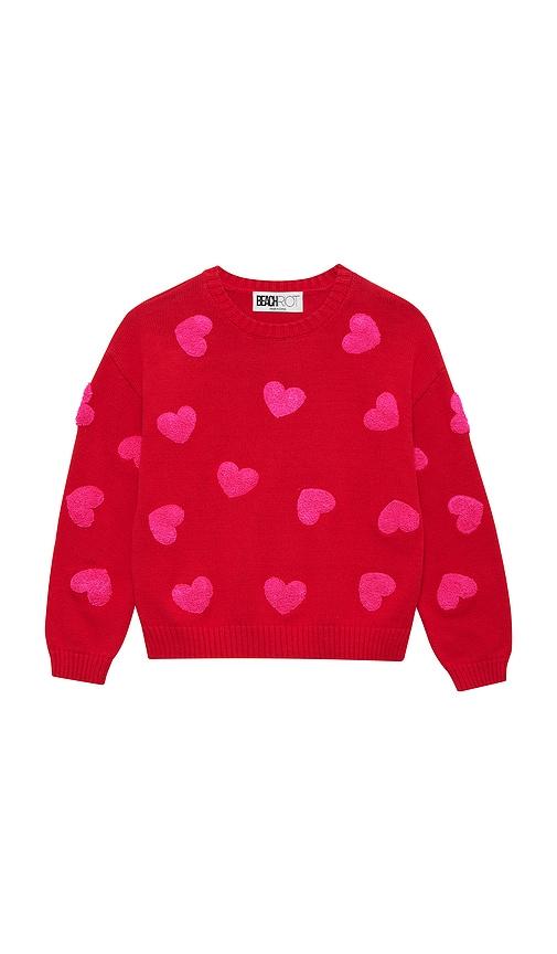 beach riot little callie sweater in red. - size 2 (also in 3/4, 5/6)