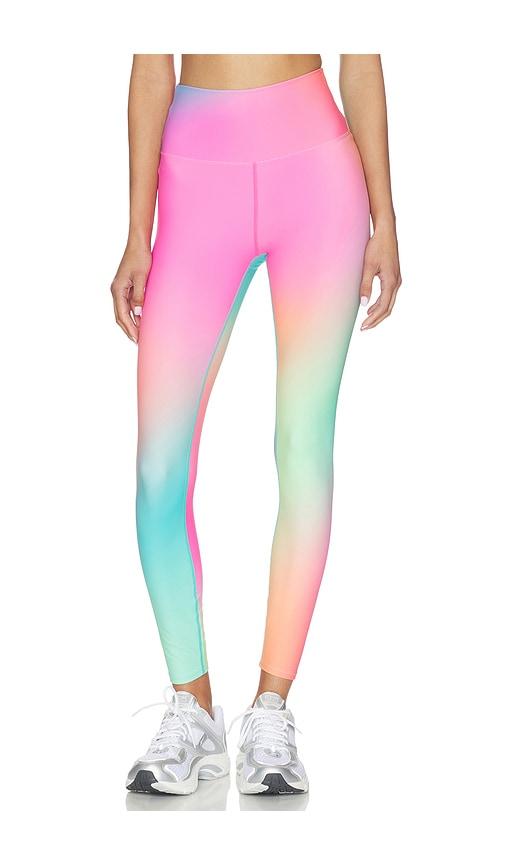 beach riot piper legging in pink,blue. - size l (also in m, s, xs)