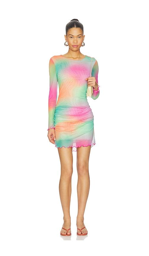 beach riot roma mini dress in green. - size l (also in xs, s, m)