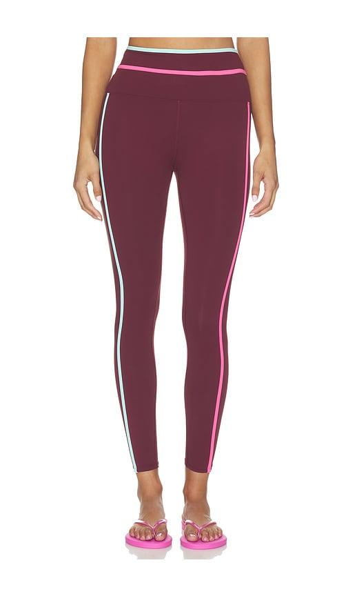 beach riot solara legging in wine. - size l (also in xs, s, m, xl)