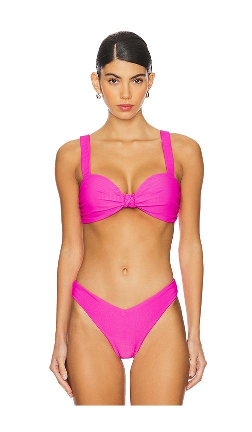 beach riot sophia bikini top in pink. - size l (also in xl)