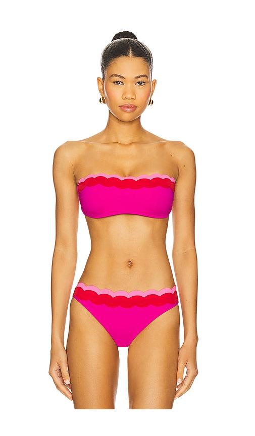 beach riot sybil bikini top in pink. - size l (also in xl)