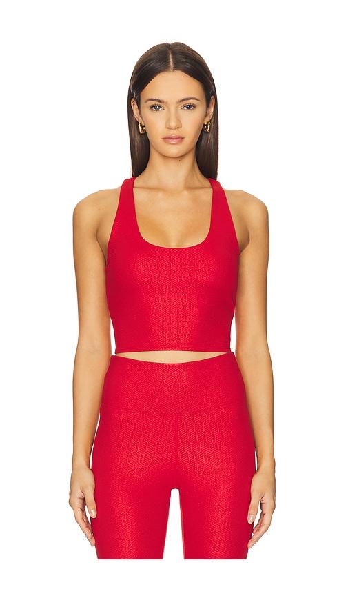 beach riot yara top in red. - size s (also in xs)
