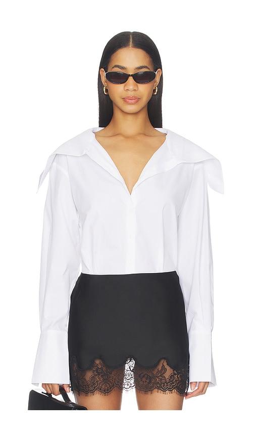 beaufille romi blouse in white. - size l (also in xs, m)