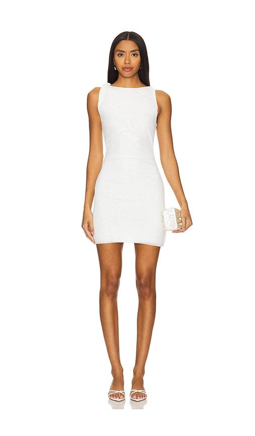 bec + bridge sania asymmetrical mini dress in white. - size 12/l (also in 6/xs, 8/s)