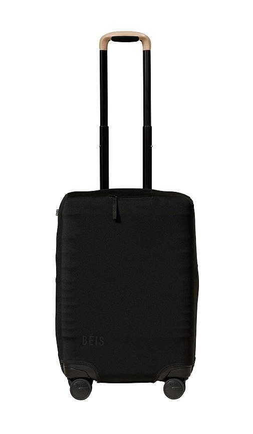 beis the carry-on luggage cover in black.