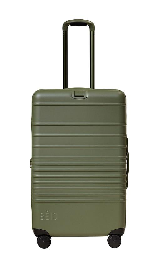beis the medium check-in roller in olive.