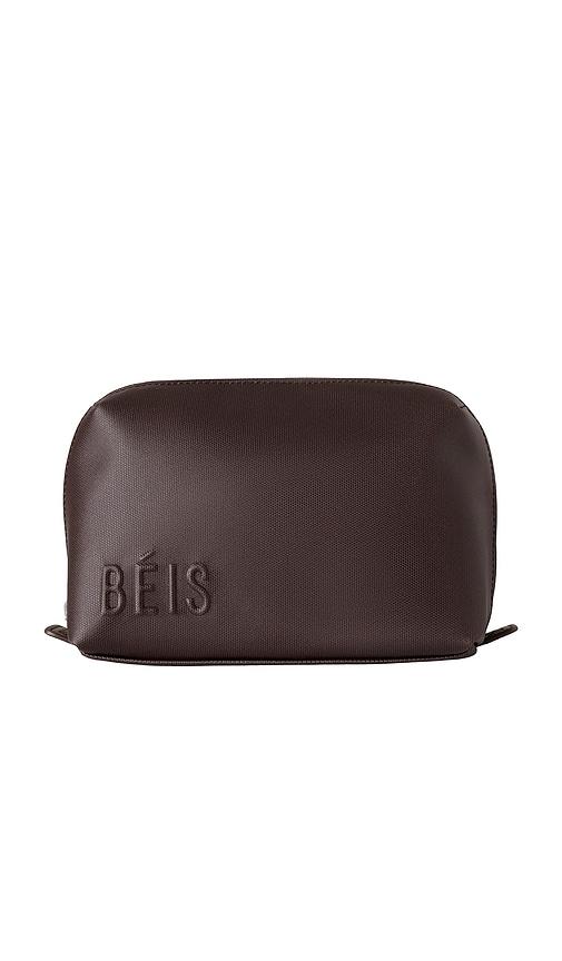 beis the small cosmetic pouch in espresso.