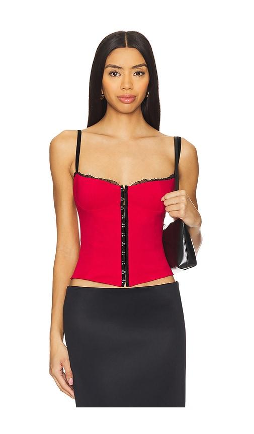 bella venice caroline corset in red. - size l (also in xs)
