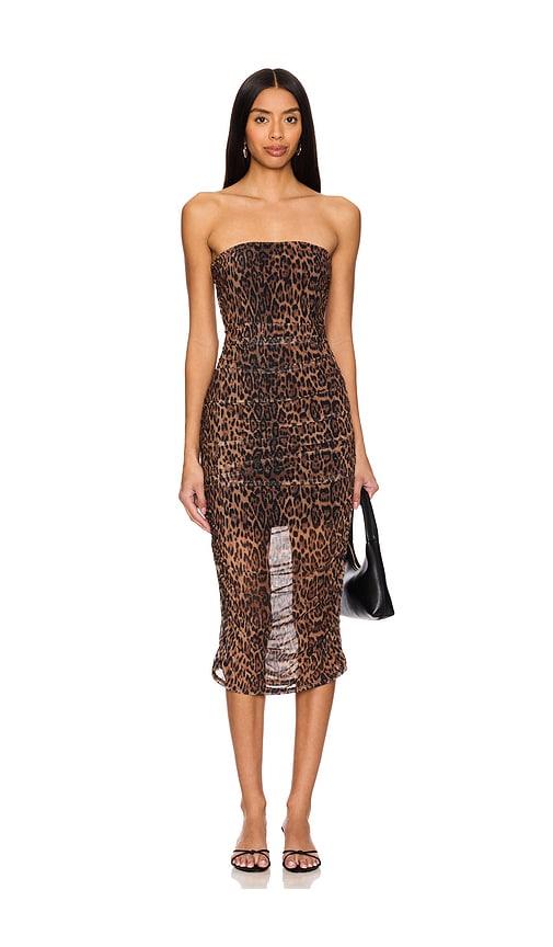 bella venice emerson tube dress in brown. - size l (also in xs, s, m, xl)