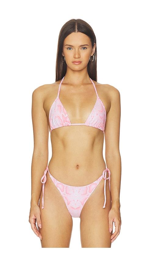 bella venice the belle bikini top in pink. - size l (also in xs, s, m)