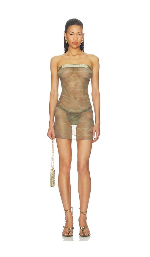 bella venice the chyler dress in army. - size m (also in xs, s)