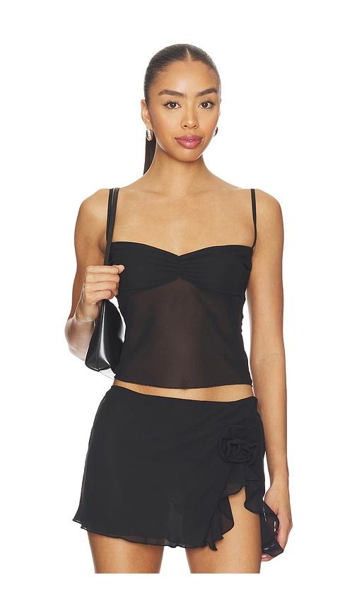 bella venice the claire top in black. - size l (also in xs, s, m)