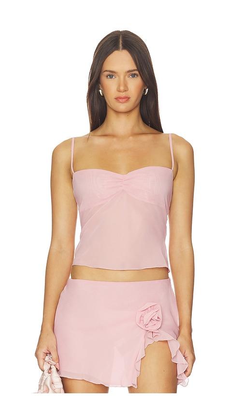 bella venice the claire top in pink. - size m (also in s, xs)