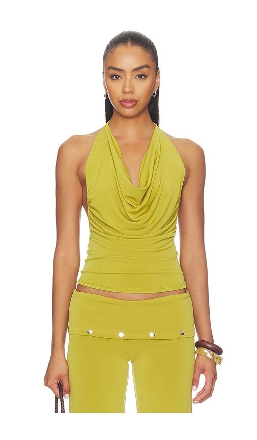 bella venice the elsa top in green. - size l (also in m, s, xs)