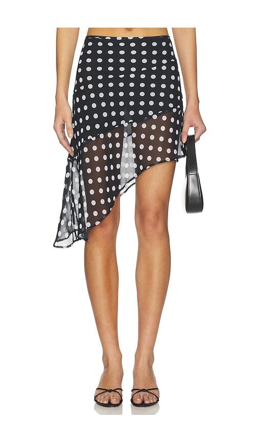 bella venice the harley skirt in black,white. - size l (also in m, s, xl, xs)