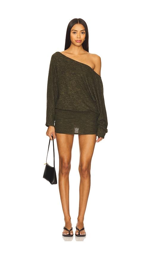 bella venice the izzy mini dress in olive. - size s (also in xs)