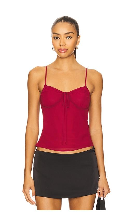 bella venice the josephine top in burgundy. - size l (also in m, s, xs)