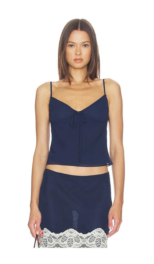 bella venice the josephine top in navy. - size l (also in s, m)