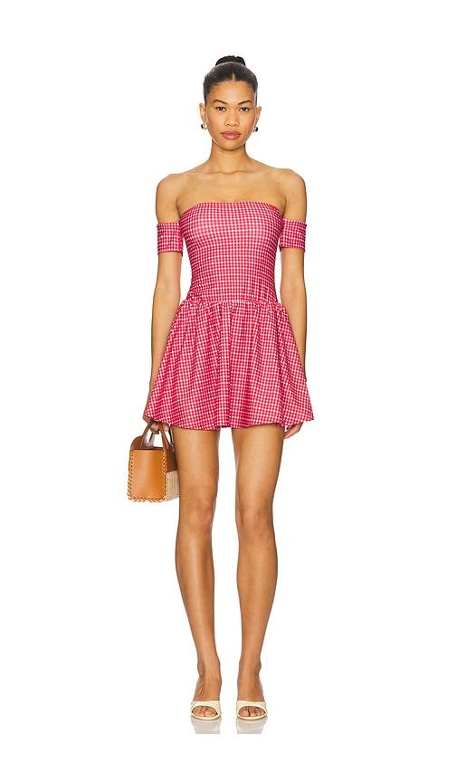 bella venice the kat mini dress in red. - size l (also in xs, m, xl)