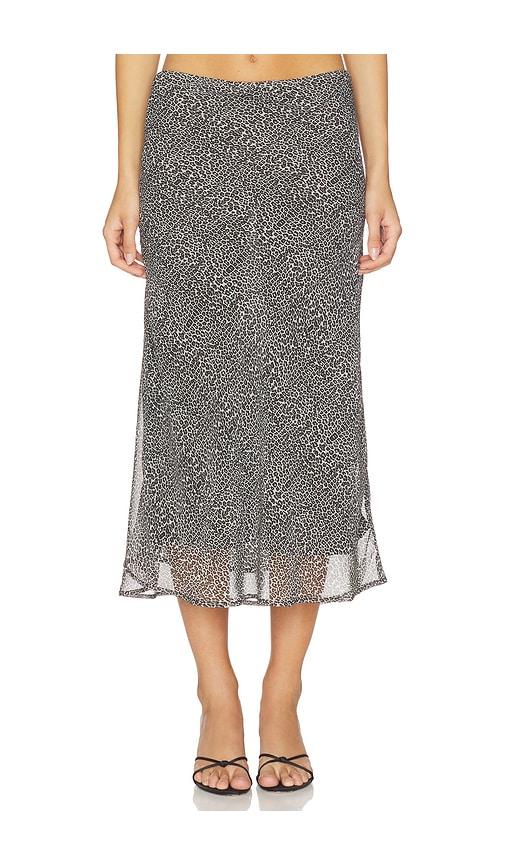 bella venice the lawson skirt in charcoal,brown. - size l (also in xs, s, m)