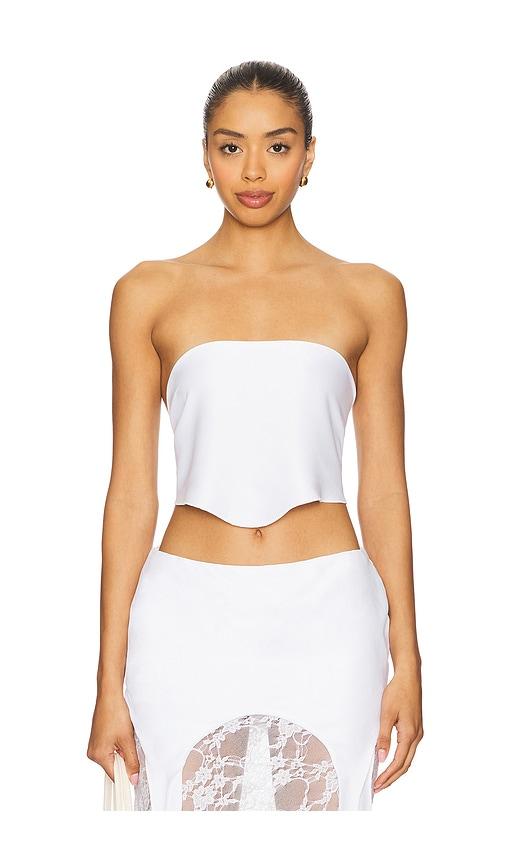 bella venice the lisa top in white. - size l (also in m)