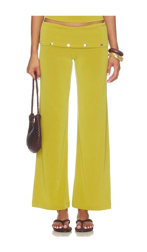 bella venice the liza pant in green. - size m (also in xs, s)