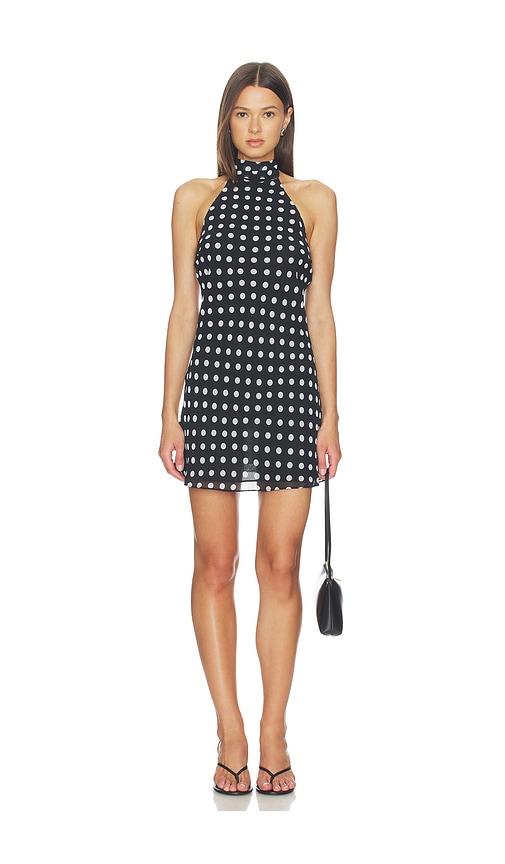 bella venice the piper dress in black,white. - size l (also in xs, s, m)