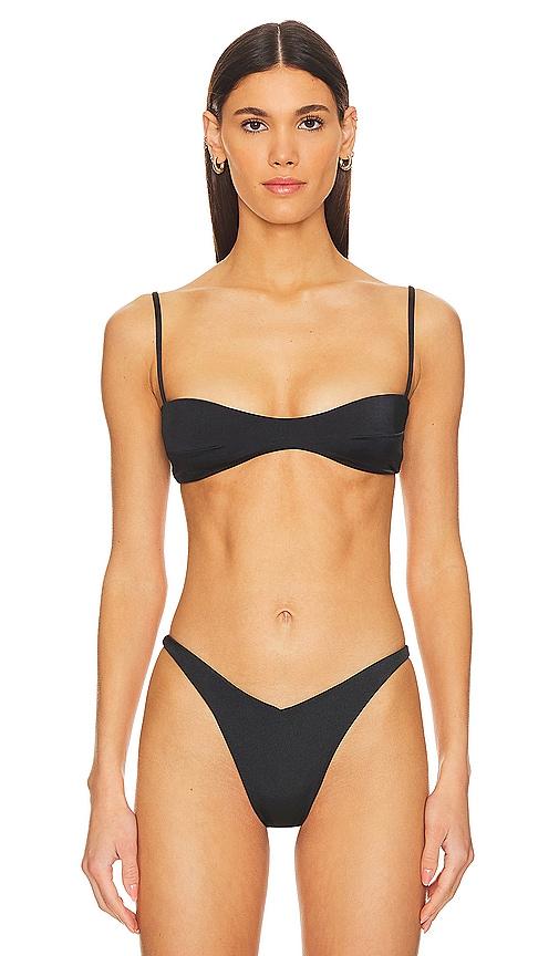 belle anna clio bikini top in black. - size xl (also in l)