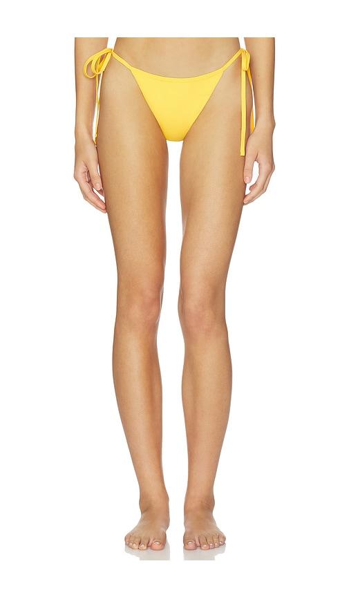 belle anna deniz bikini bottom in yellow. - size l (also in s, m, xl)