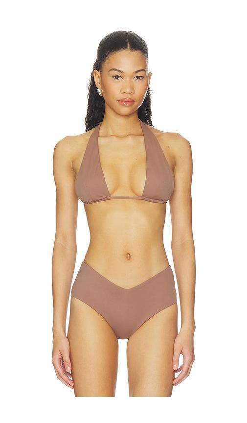 belle anna maris bikini top in taupe. - size l (also in xs, s, m, xl)
