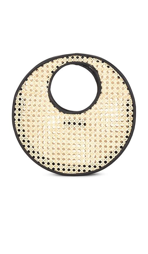 bembien anouk rattan top handle bag in neutral.