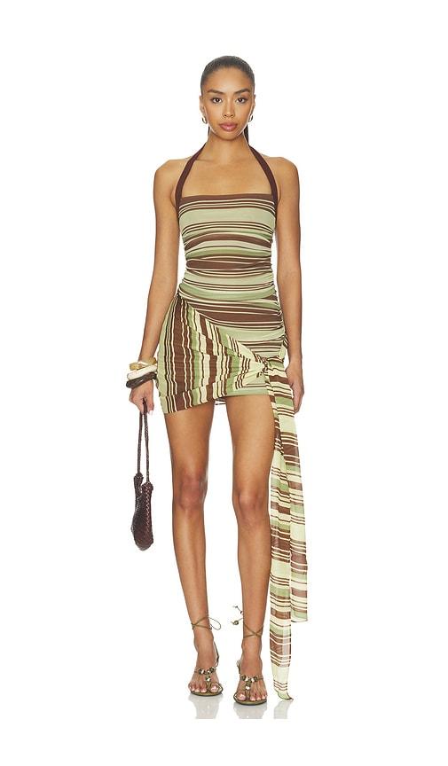 benni marnie mini dress in green. - size l (also in m, xs)