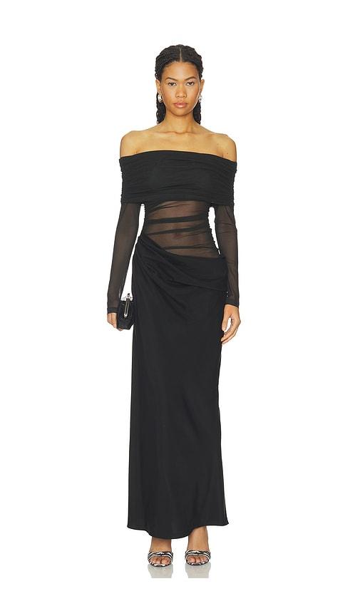 benni yasmin maxi dress in black. - size l (also in m, s, xl, xs)