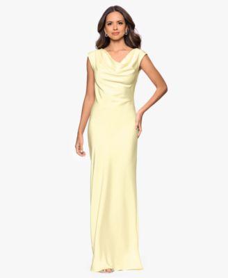 betsy adam womens cowl neck ball gown