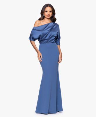betsy adam womens off the shoulder gown