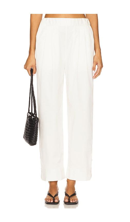 bevza cuff trousers in white. - size l (also in m, s, xs)