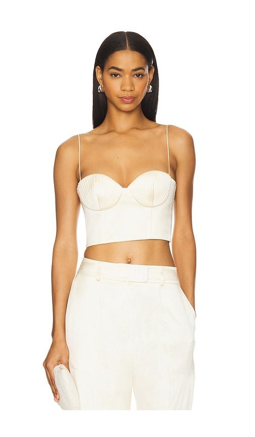 bevza seashell top in cream. - size l (also in s)